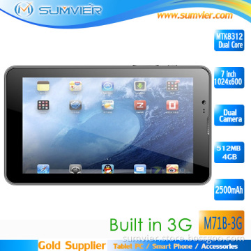 7inch Dual Core Android Tablet PC Mtk8312 (M71B-3G)
